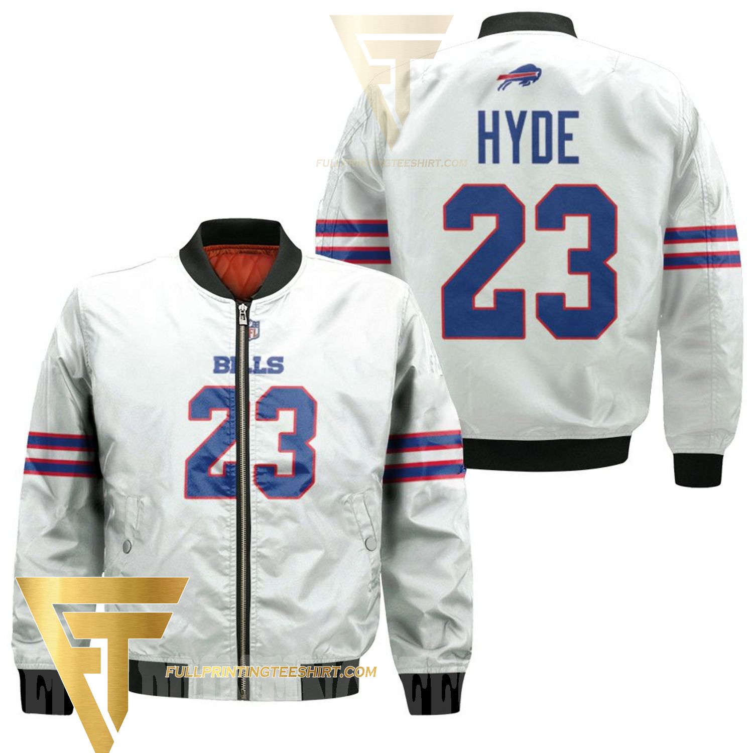 Top-selling item] Buffalo Bills Micah Hyde 23 NFL Great Player American  Football Team Game White Designed Allover Gift For Bills Fans Bomber Jacket