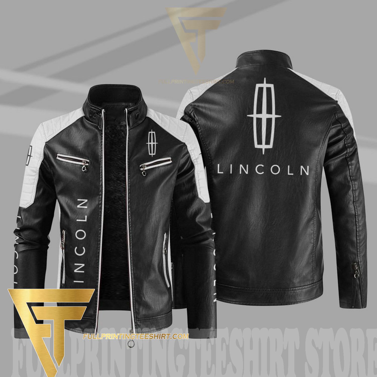 Top-selling item] Lincoln Car Print Jacket Over Symbol All