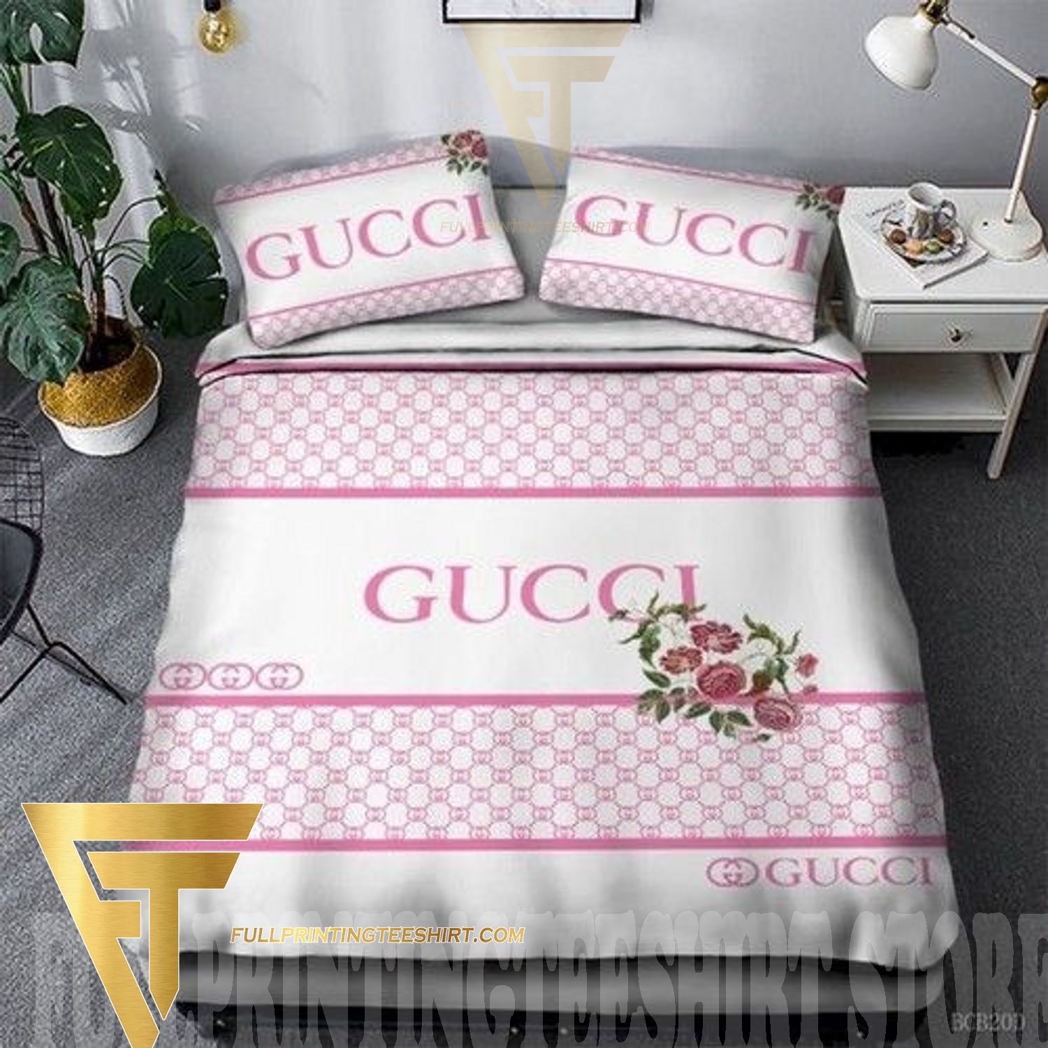 GUCCI 4PCS BEDDING HIGH QUALITY COTTON SET LV SHEET  Luxurious bedrooms,  Bed linens luxury, Bedding sets