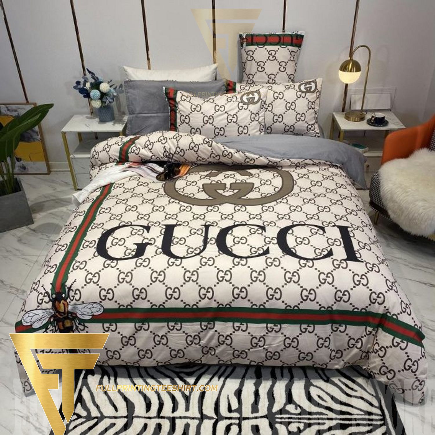 Top-selling item] Gucci Type 09 Luxury Brand Home Decor Duvet Cover Bedroom  Sets