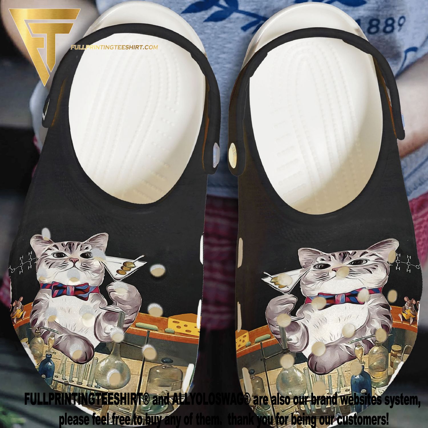 Top-selling Item] Cat And Wine Cute Cat Gift For Lover Full Printed Crocs  Sandals