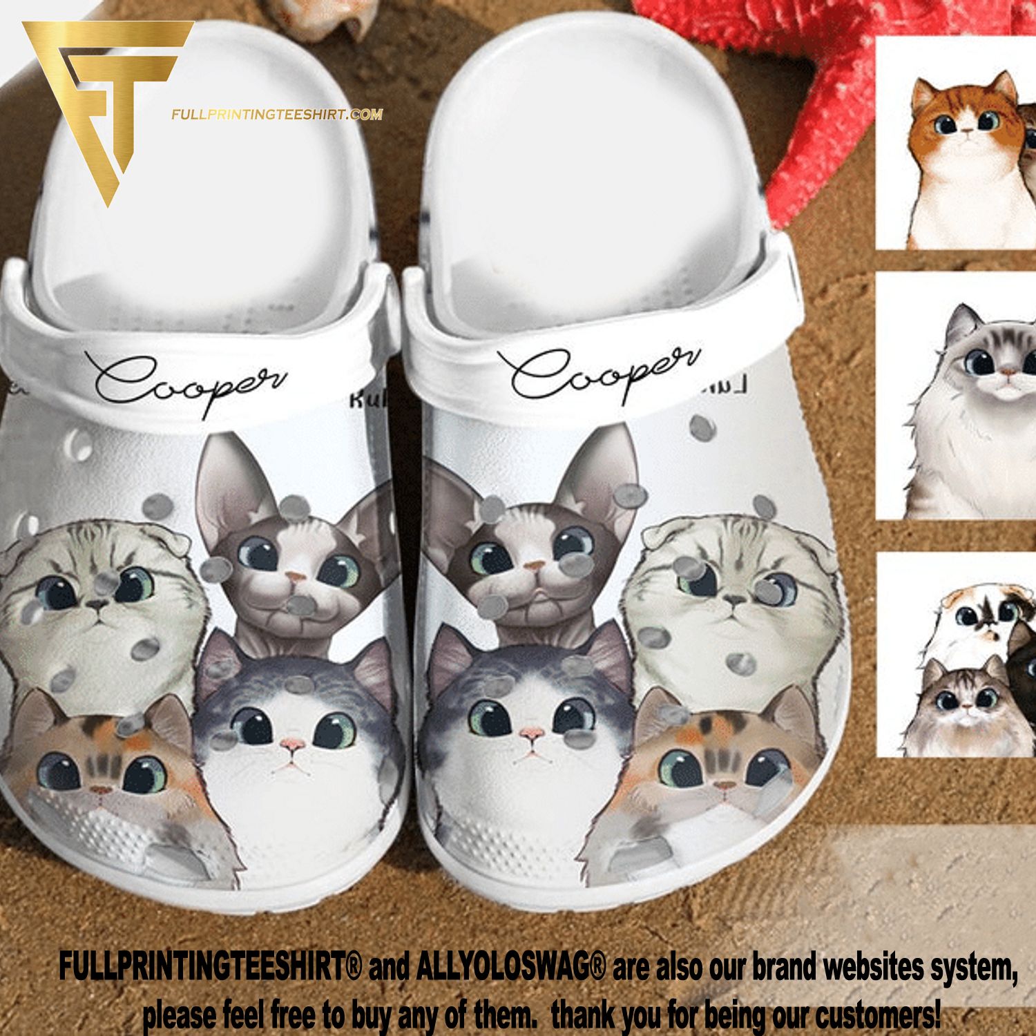 Top-selling Item] Cat Pattern Custom Crocs Cat Pattern Clog Cat Pattern  Personalized 3D Crocs Shoes