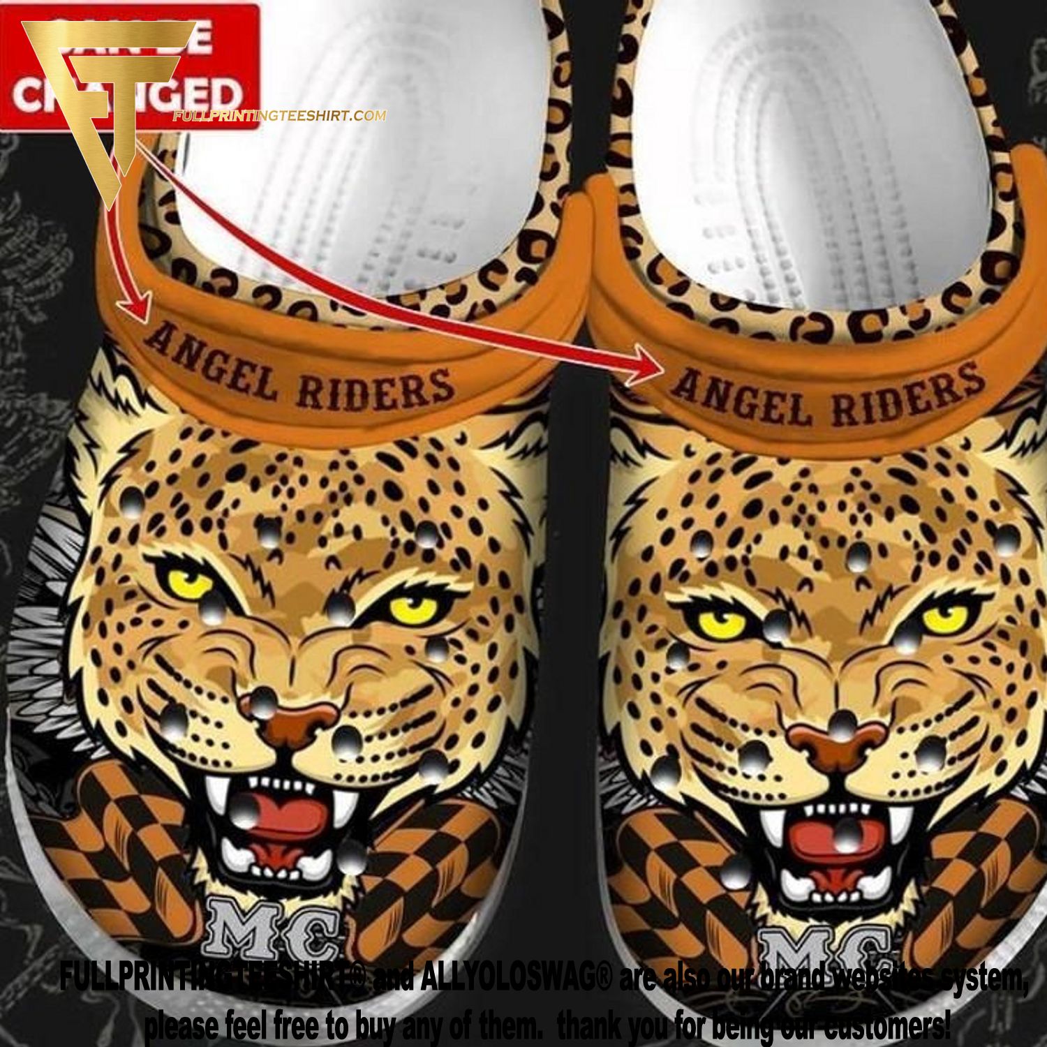 Top-selling Custom Name Angels Tiger Art Women Shoes Cute Shoesa 3D Crocs Sandals
