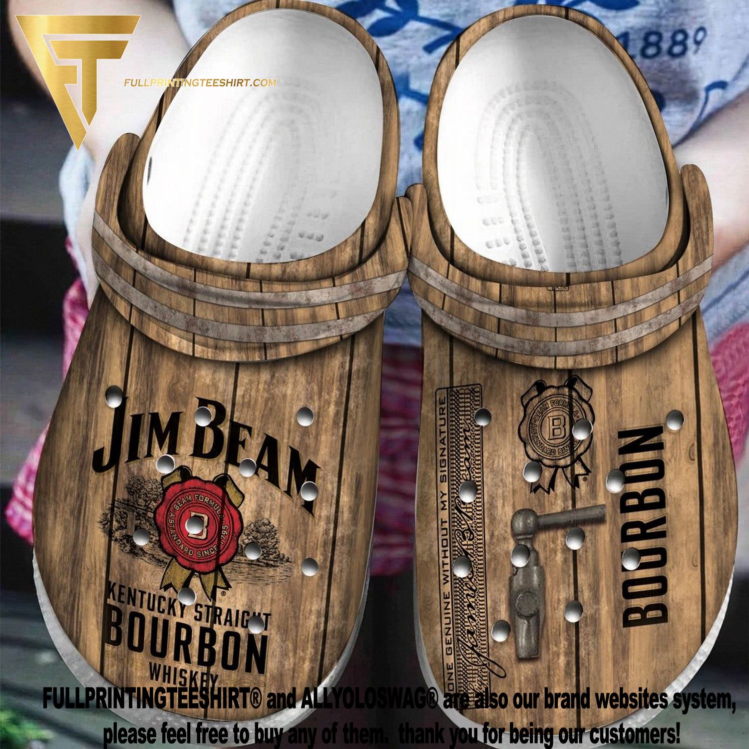Top-selling Item] Jim beam kentucky straight bourbon whiskey 3D Crocs  Sandals