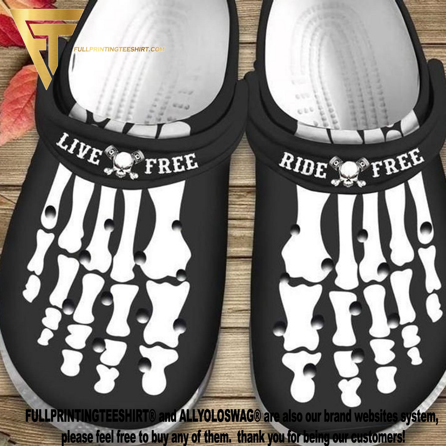 Top-selling Item] Live Free Ride Free Motorcycling Skeleton Men Shoes Cute  Shoes Comfy Foo Hypebeast Fashion Crocs Classic