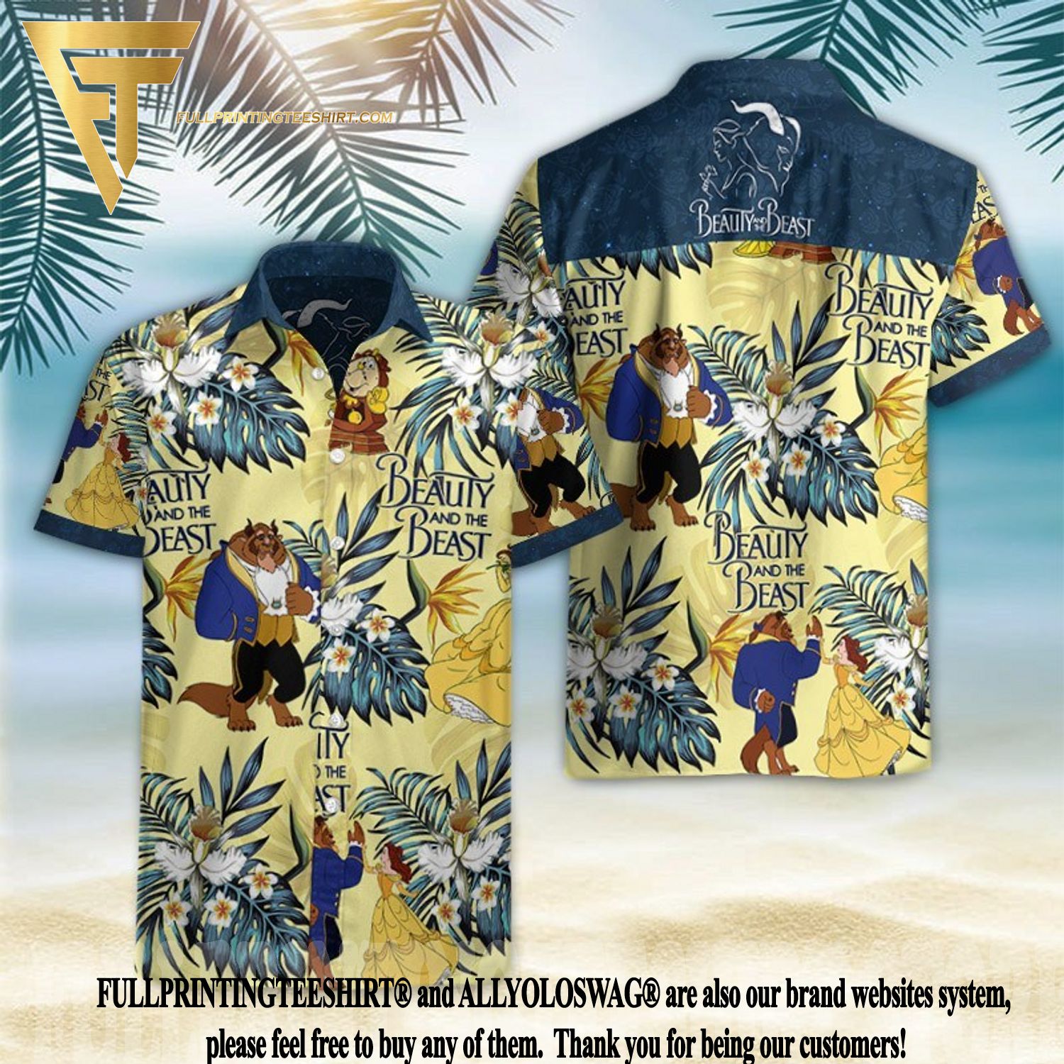 LUXURY Louis Vuitton Tropical Yellow Hawaiian Shirt Beach Short