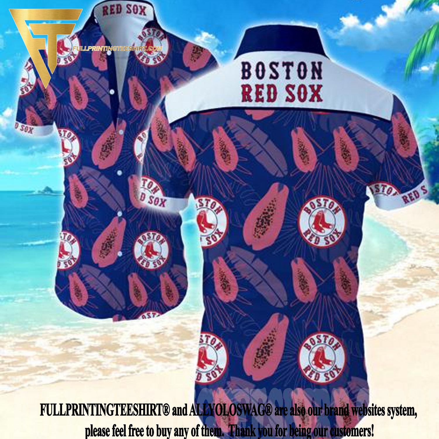 Best Selling Product] Boston Red Sox MLB All Over Printed Hawaiian