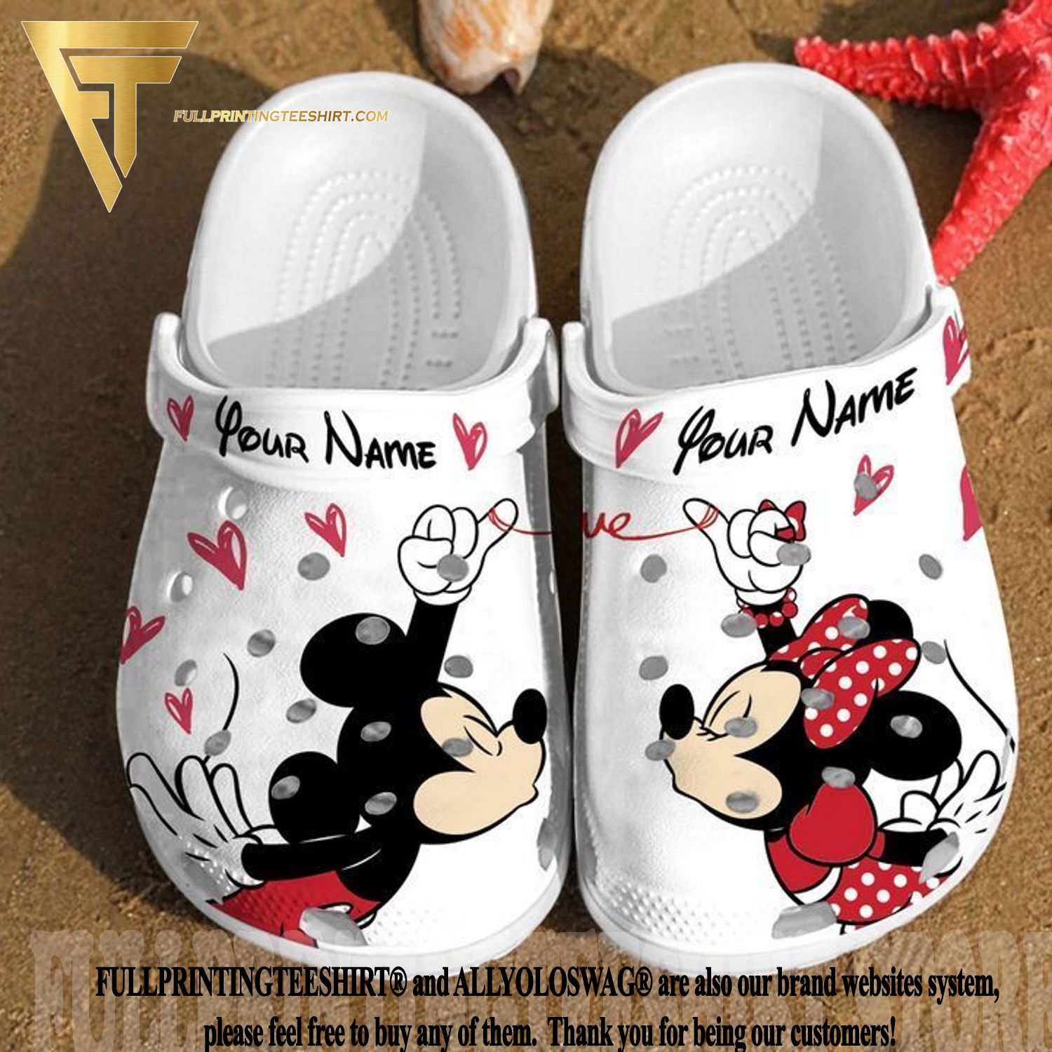 Top-selling Item] Personalized Mickey Minnie Kiss Disney Pattern