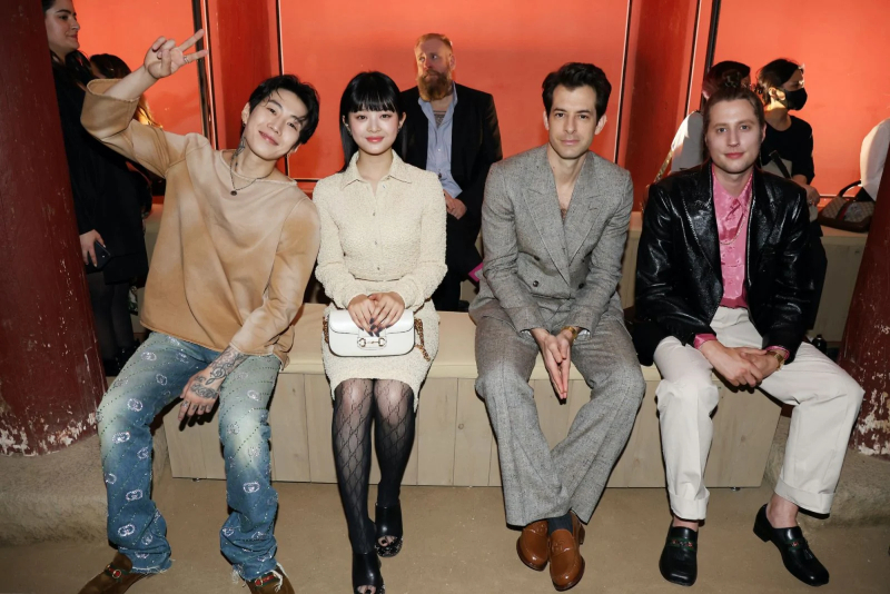 Exponential visuals of stars from asia to europe attending the gucci cruise 2024 show