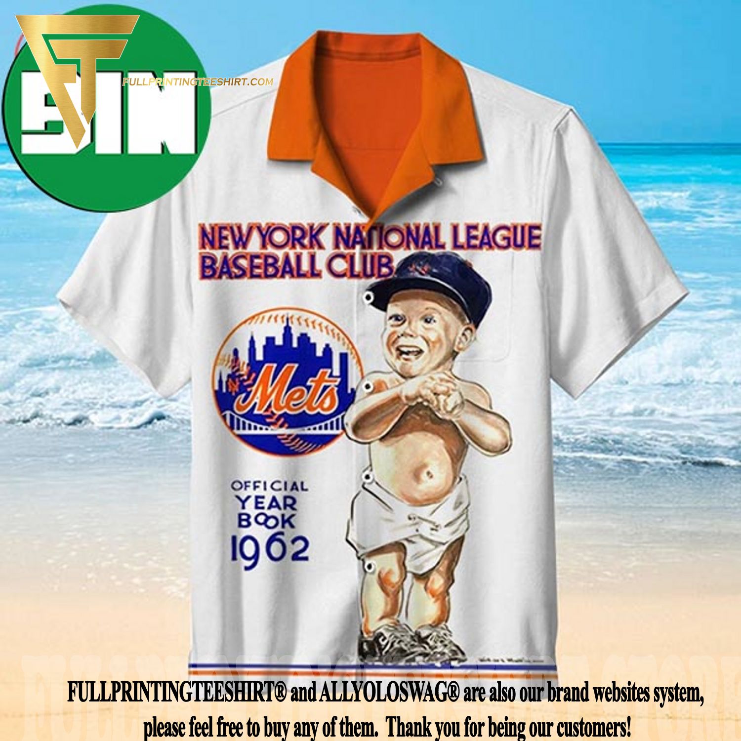 New York Mets Major League Baseball Simple Pattern 3D Print