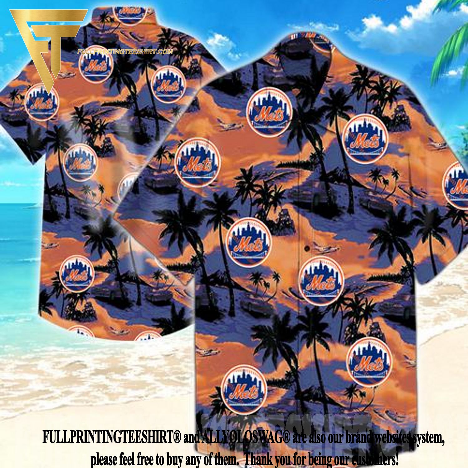 New York Mets Baseball Hawaiian Shirt Aloha Beach Summer