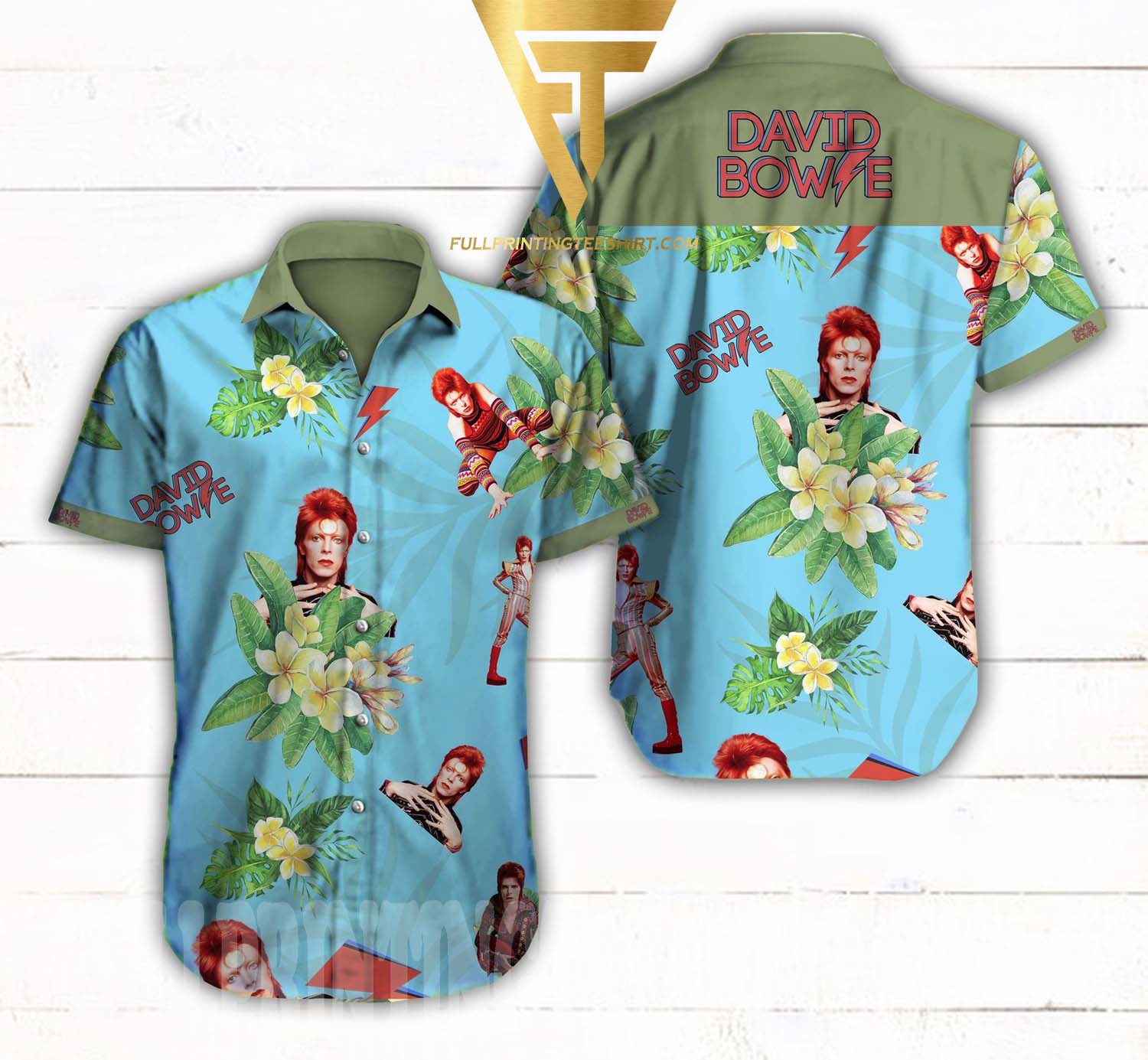 As a David Bowie fan, you shouldn't miss the David Bowie Hawaiian shirt