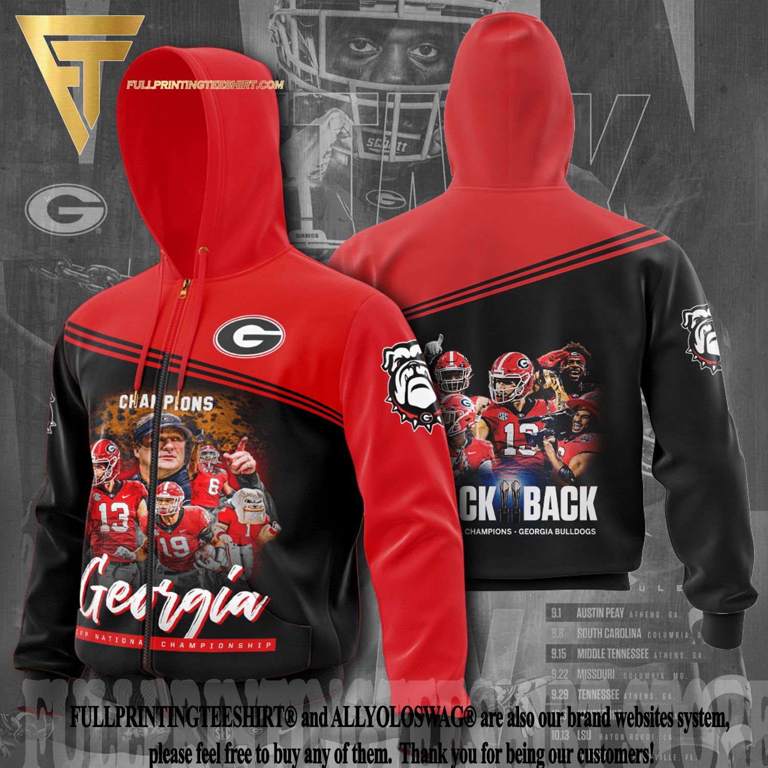 Top-selling item] custom name the georgia bulldogs full printing