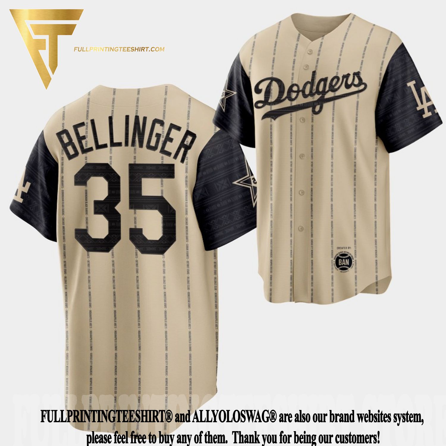Top-selling Item] 2022-23 Black Heritage Night Los Angeles Dodgers Cody  Bellinger 35 Gold 3D Unisex Jersey
