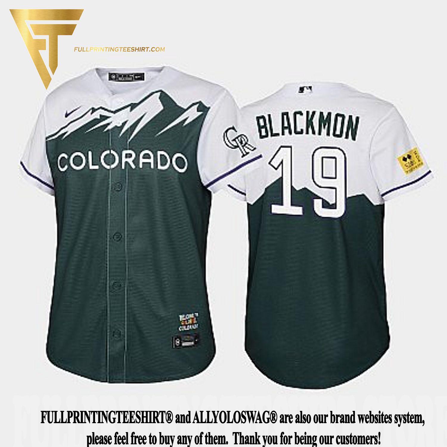 Top-selling Item] 2022-23 City Connect Rockies 19 Charlie Blackmon Green  Youth 3D Unisex Jersey