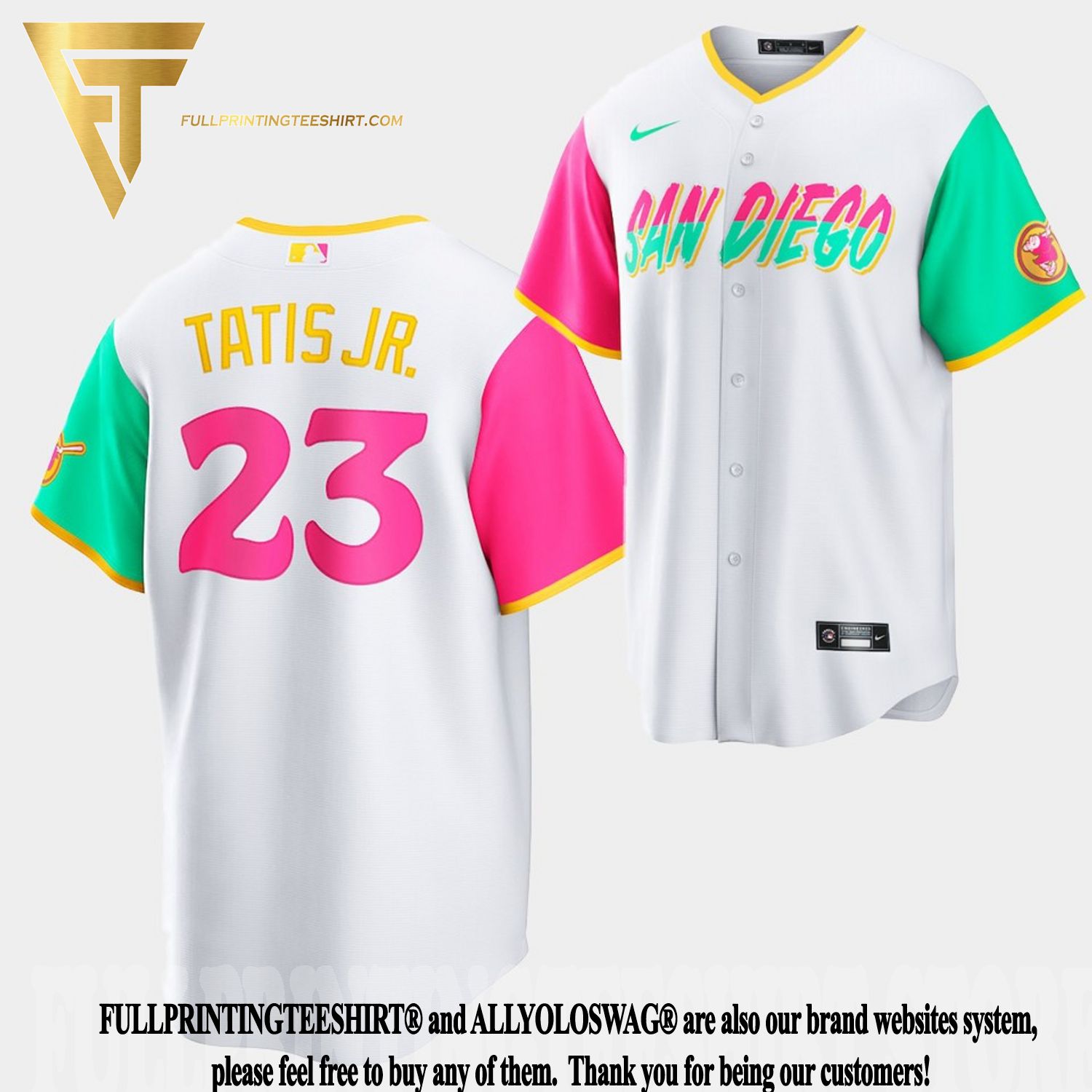 Top-selling Item] 2022-23 City Connect Fernando Tatis Jr 23 San Diego Padres  Youth White 3D Unisex Jersey