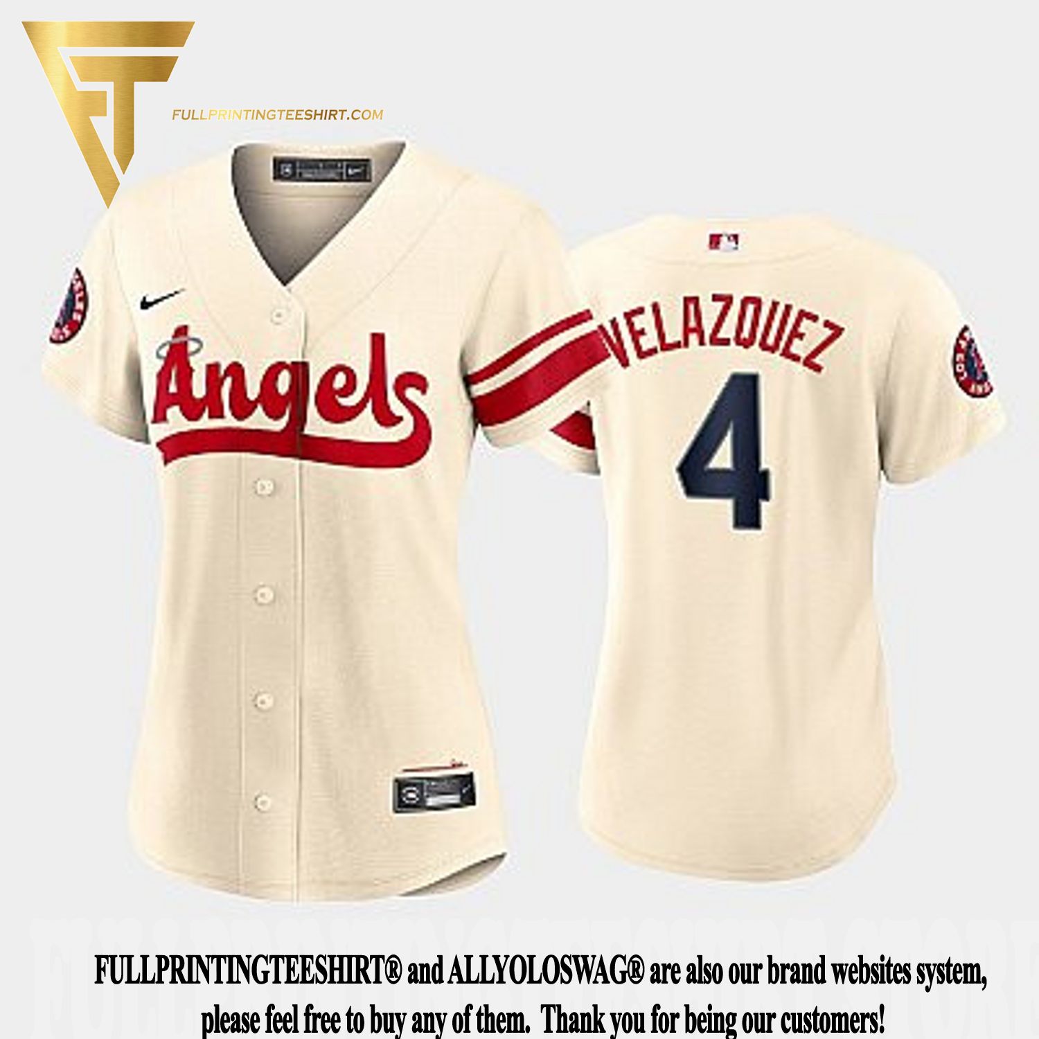 Top-selling Item] Andrew Velazquez 4 Los Angeles Angels Cream 2022-23 City  Connect 3D Unisex Jersey