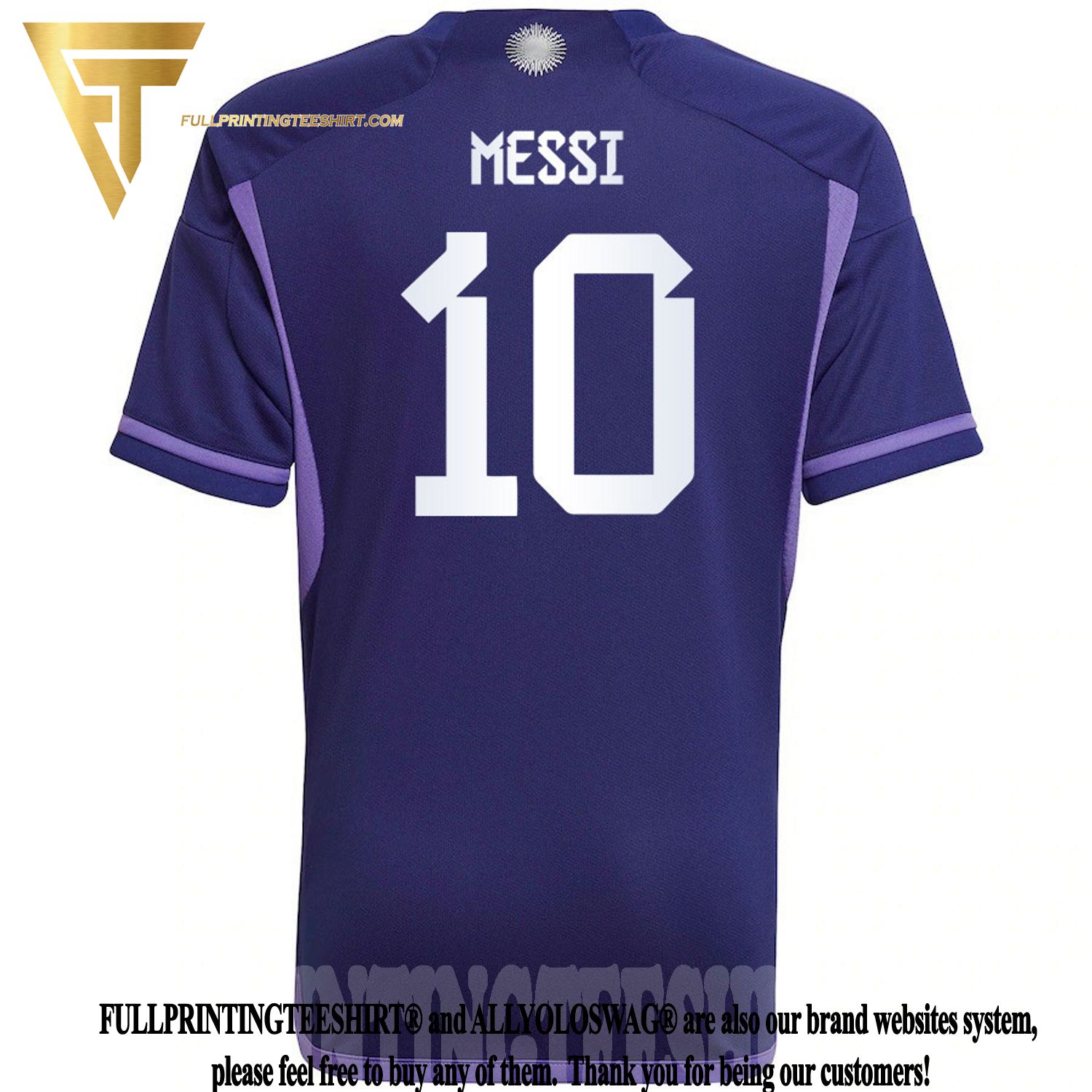 The Genuine Leather Argentina Lionel Messi Jersey