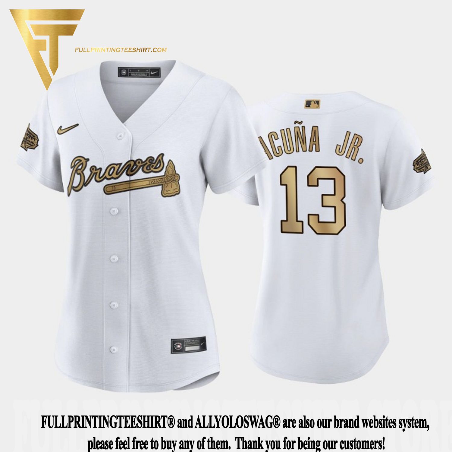 black and gold acuna jersey