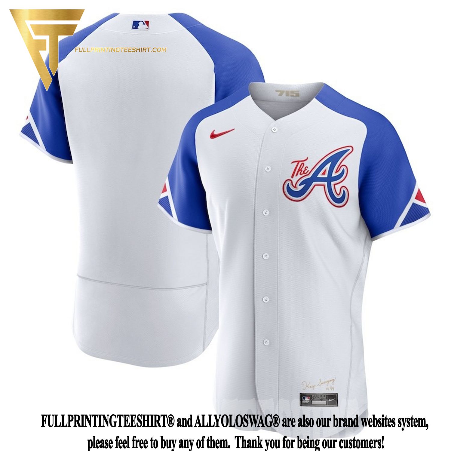 Top-selling Item] Custom 2022-23 All-Star Game Atlanta Braves White 3D  Unisex Jersey