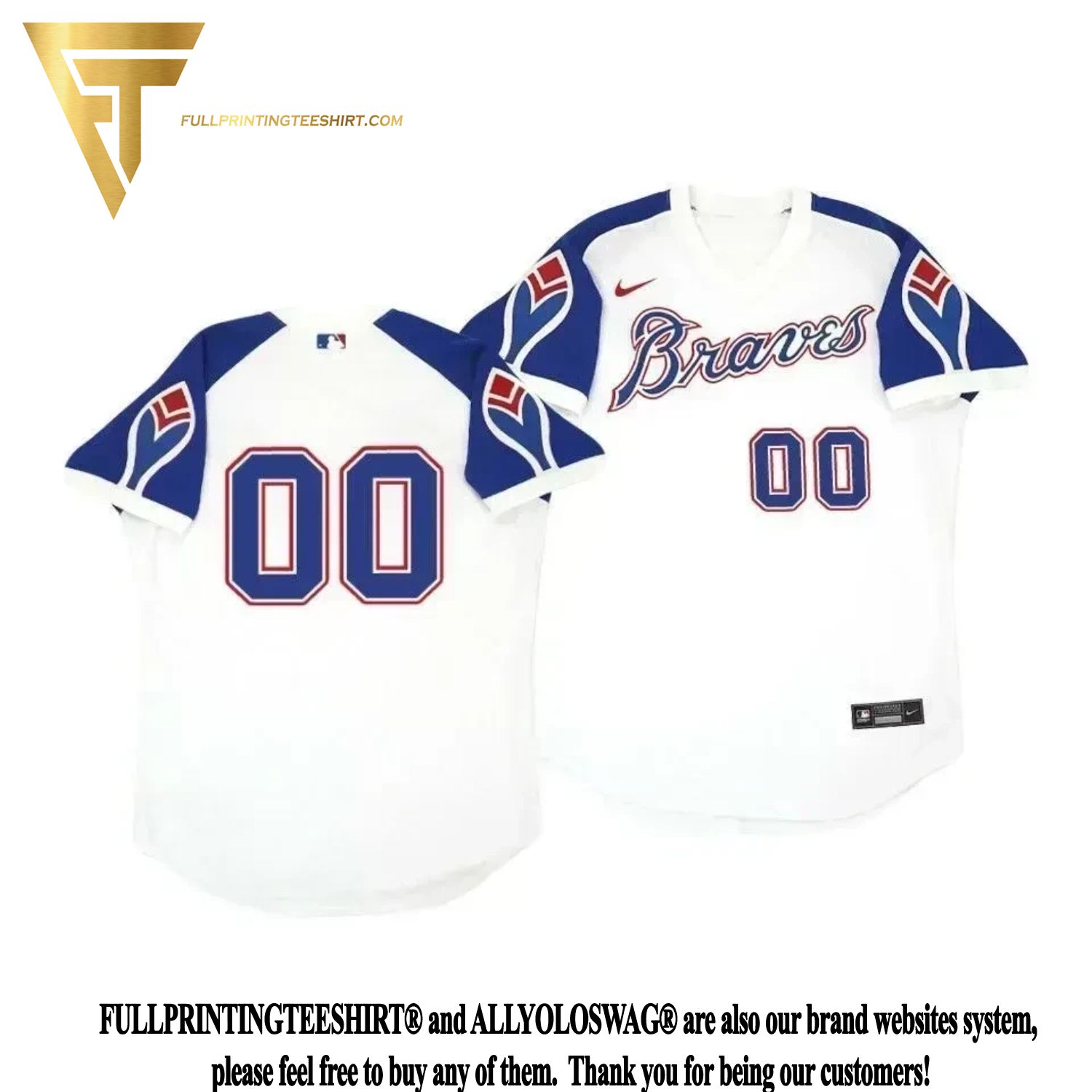 Top-selling Item] Custom 2022-23 All-Star Game Atlanta Braves White 3D  Unisex Jersey