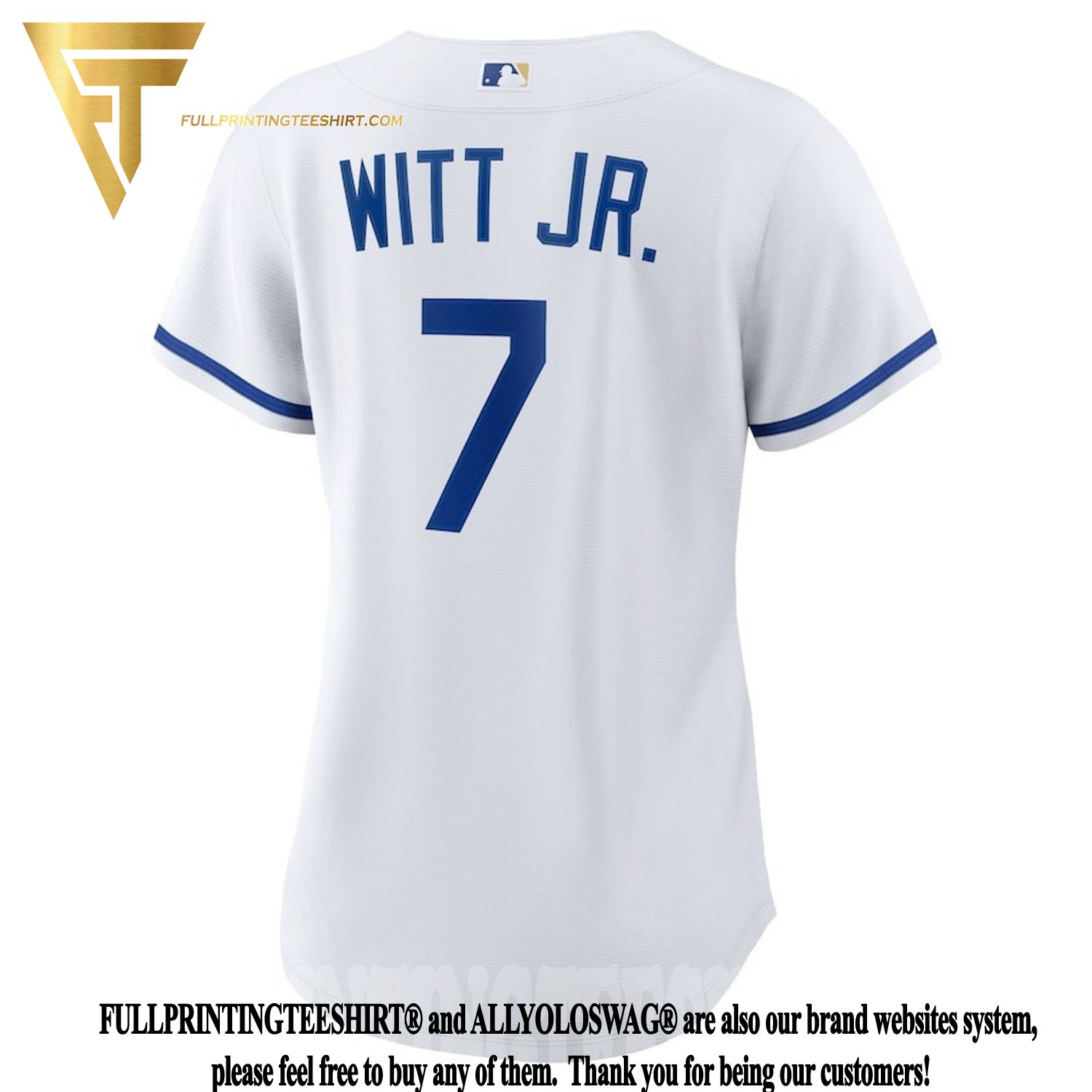 Top-selling Item] Bobby Witt Jr 7 Kansas City Royals Home Player 3D Unisex  Jersey - White