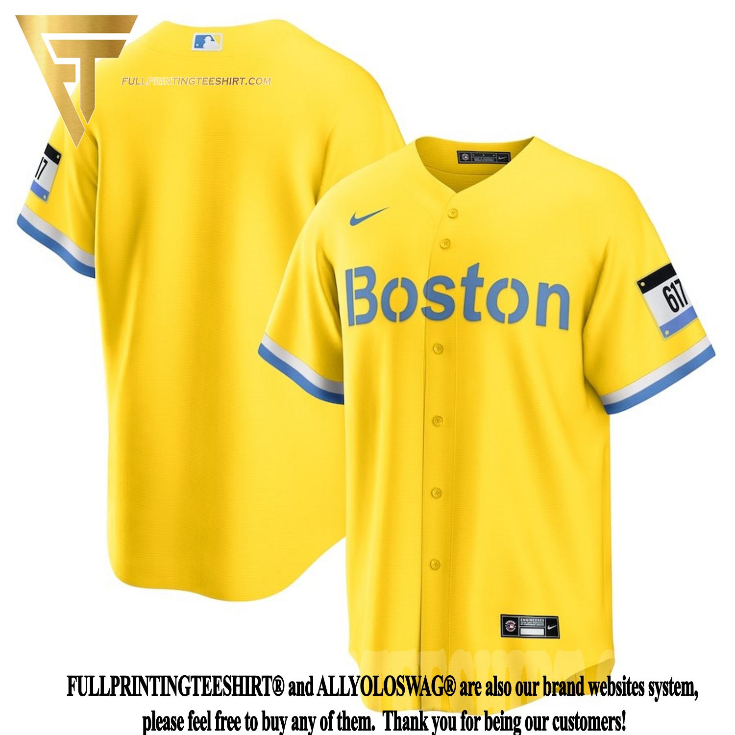 MLB Boston Red Sox Custom Name White Navy Polo Shirt
