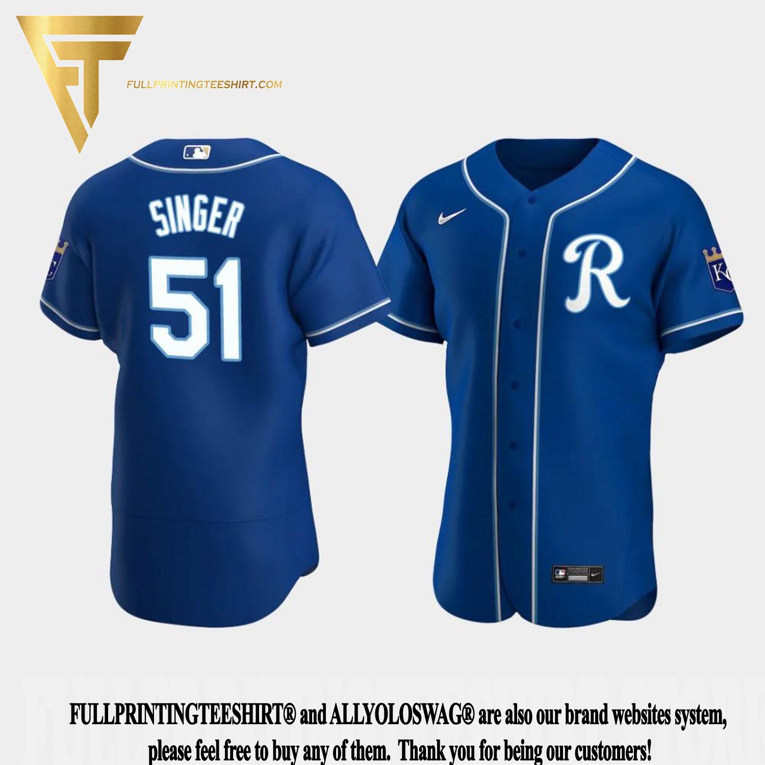 MLB Kansas City Royals Custom Name Number 2020 Alternate Jersey
