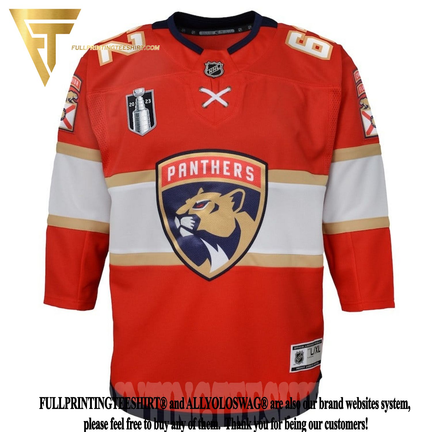 Top-selling Item] Custom 00 Florida Panthers 2023 Stanley Cup Final Home  Breakaway 3D Unisex Jersey - Red