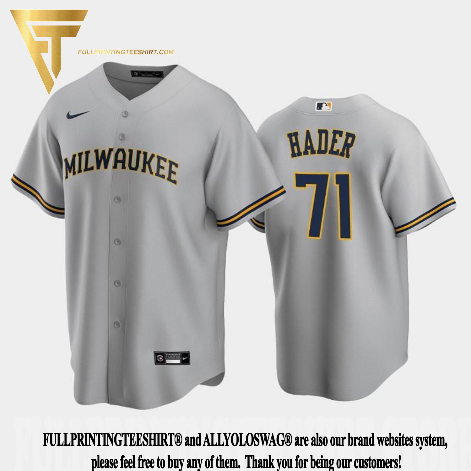 milwaukee brewers road jersey