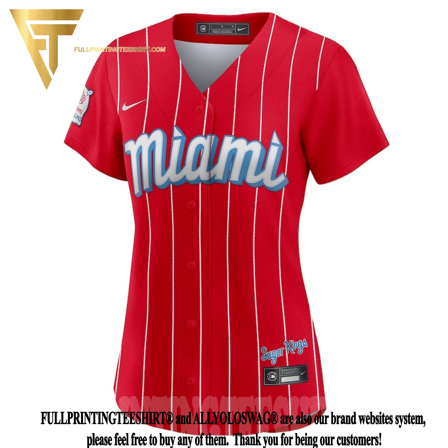 2021 City Connect Baseball Miami-Marlins Red Custom Player