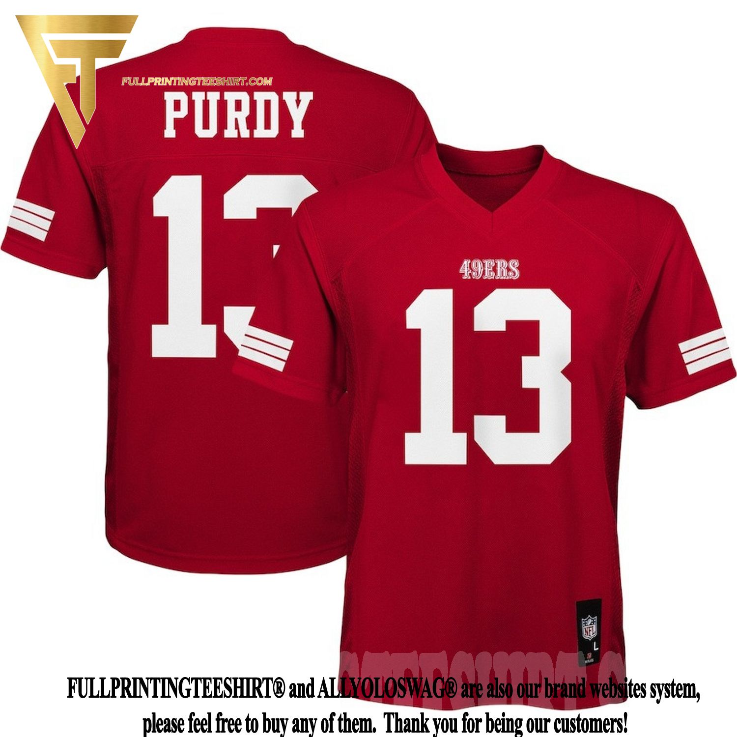 49ers jersey red