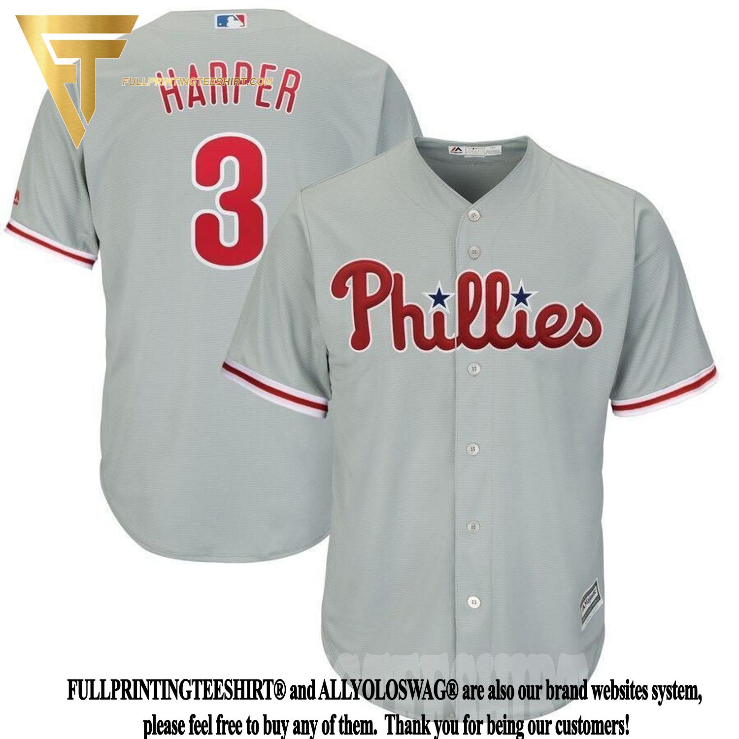 Bryce Harper Phillies Jersey Shirt - Genuine Leather Jackets