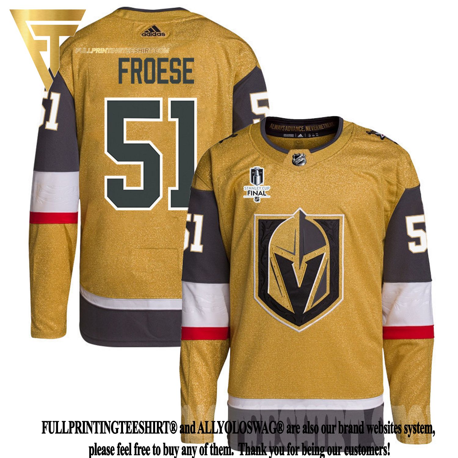 Brand New Men's Official Golden Knights Fleury Jersey for Sale in