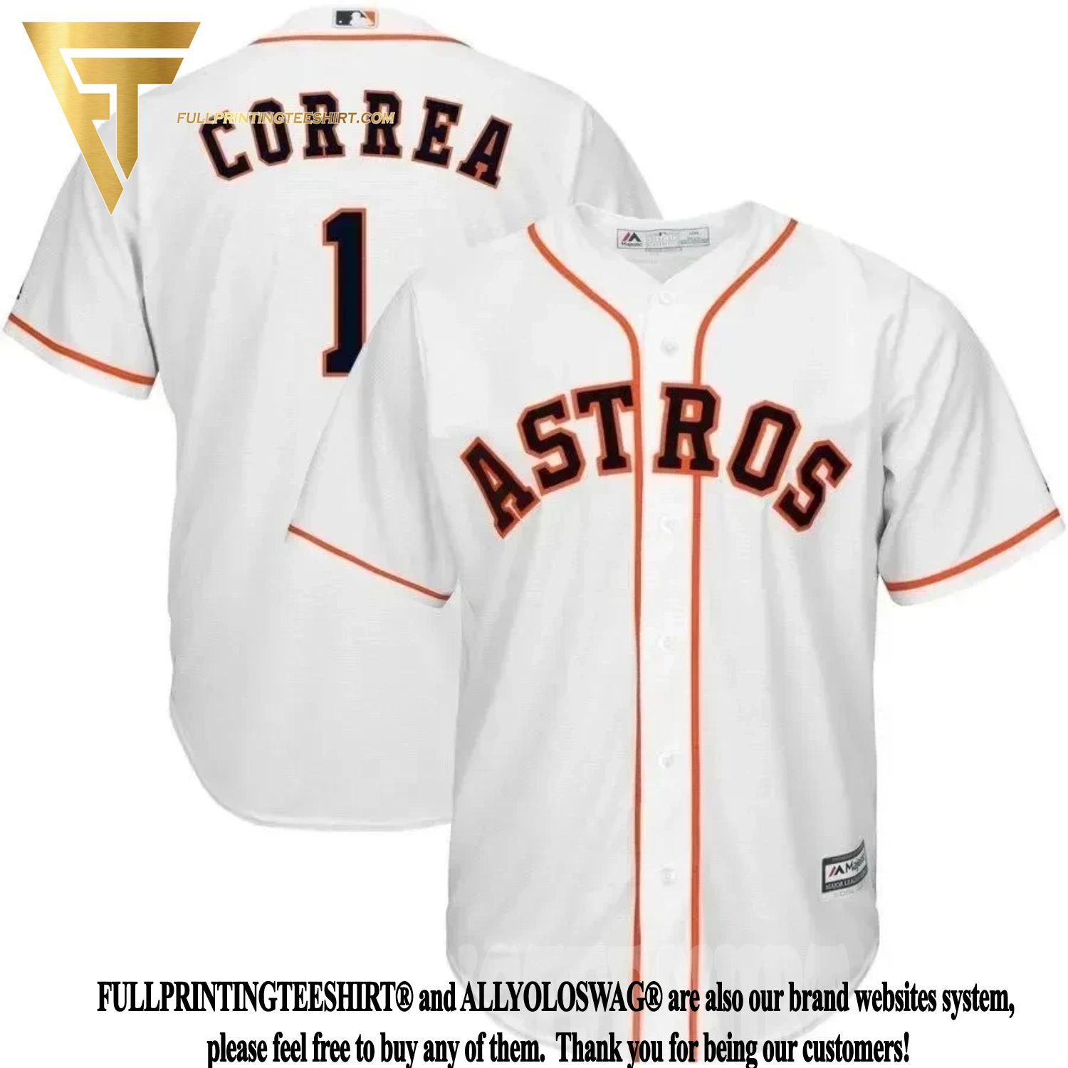Top-selling Item] Carlos Correa Houston Astros Official Cool Base Player 3D  Unisex Jersey - White