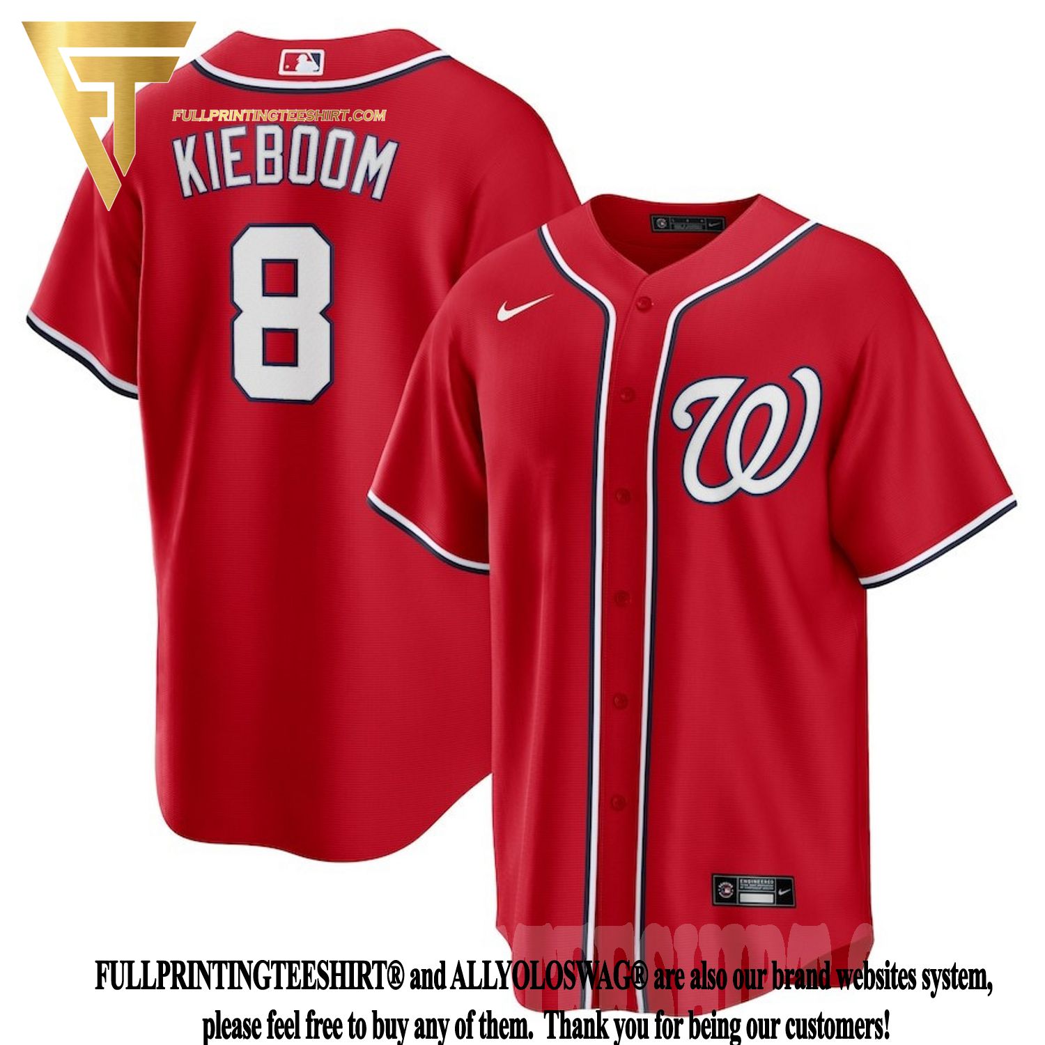 Top-selling Item] Carter Kieboom 8 Washington Nationals Alternate