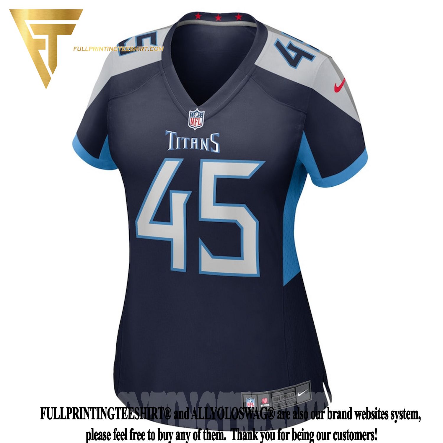 Top-selling Item] Chance Campbell Tennessee Titans Player Game 3D Unisex  Jersey - Navy