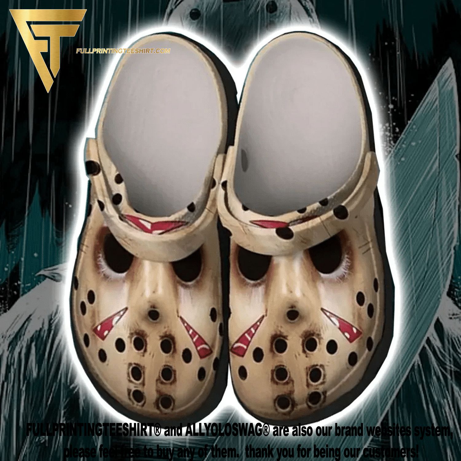 Step into Spooky Style Friday the 13th Crocs - The Ultimate Halloween Gift!