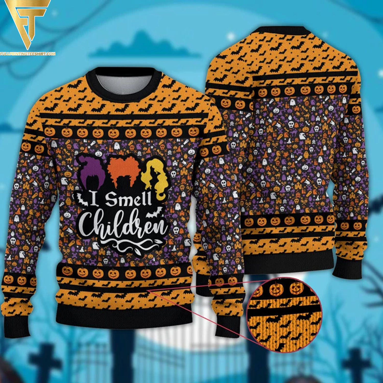 Wear Your Halloween Spirit Loud and Proud with the Sanderson Sisters I Smell Children Hocus Pocus Sweater