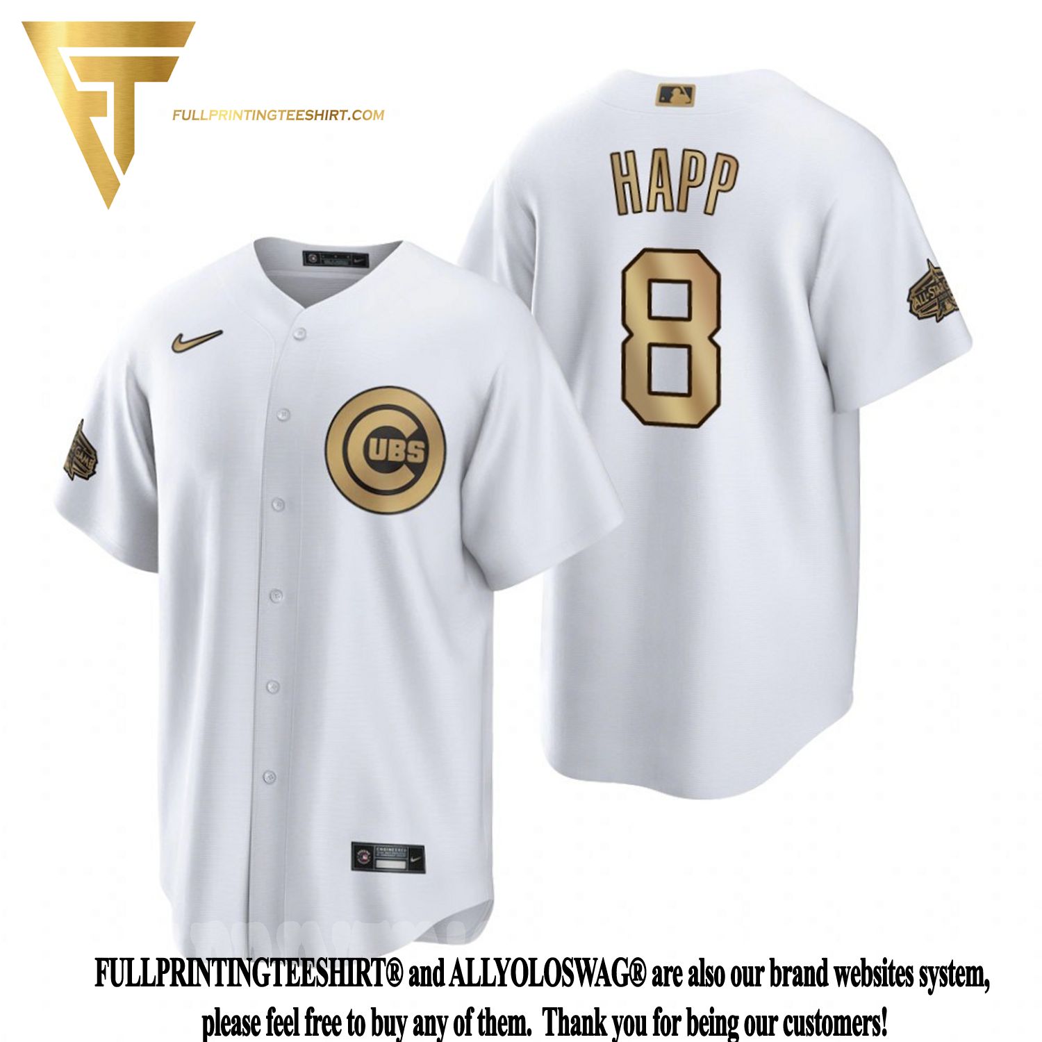 Top-selling Item] Chicago Cubs Ian Happ White 2022-23 All-Star Game 3D  Unisex Jersey