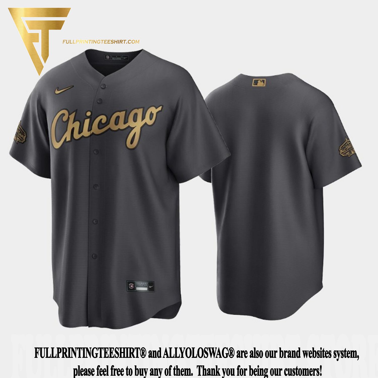 Top-selling Item] Chicago White Sox 2022-23 All-Star Game AL Charcoal 3D  Unisex Jersey