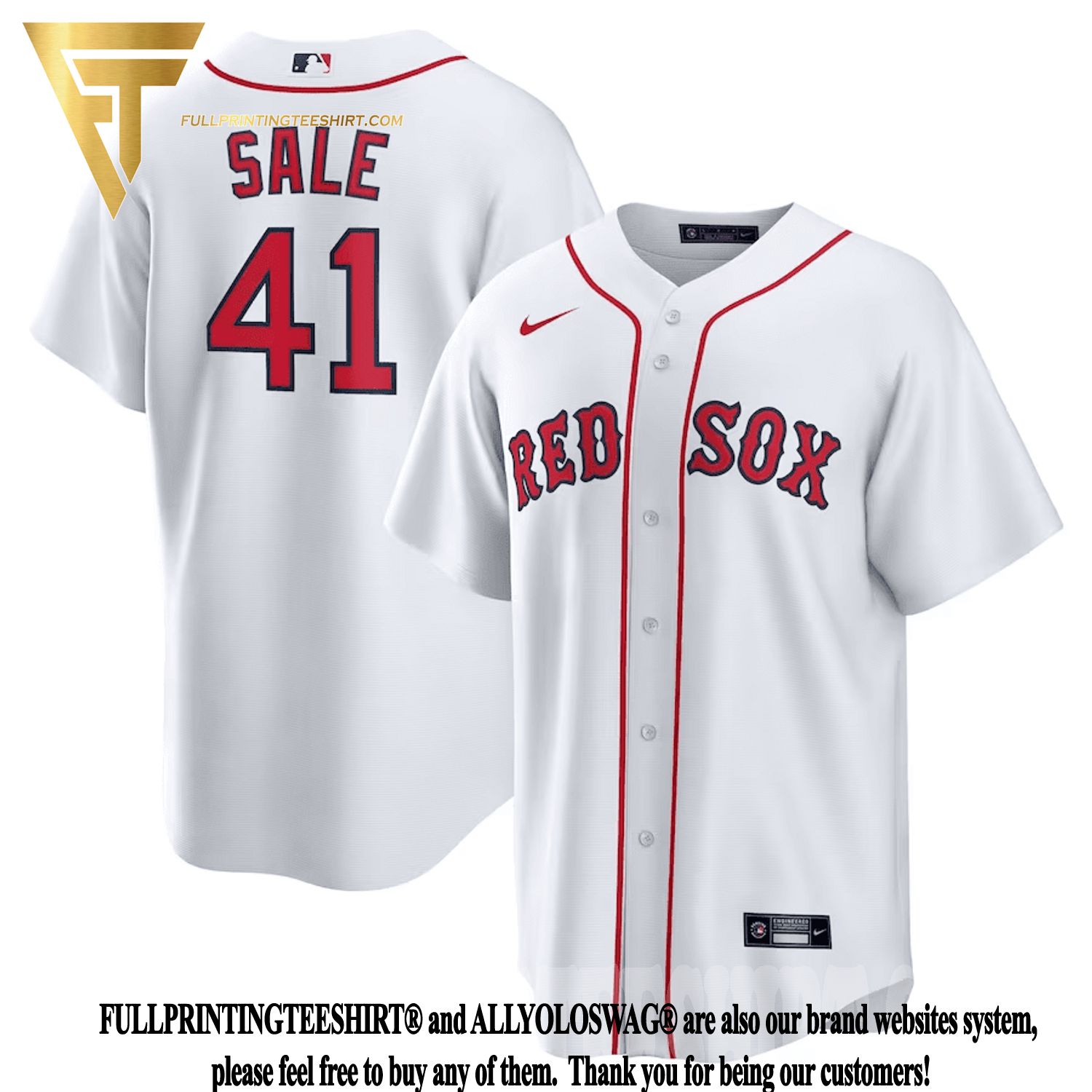 Top-selling Item] Chris Sale Boston Red Sox Alternate Cool Base 3D Unisex  Jersey - Red
