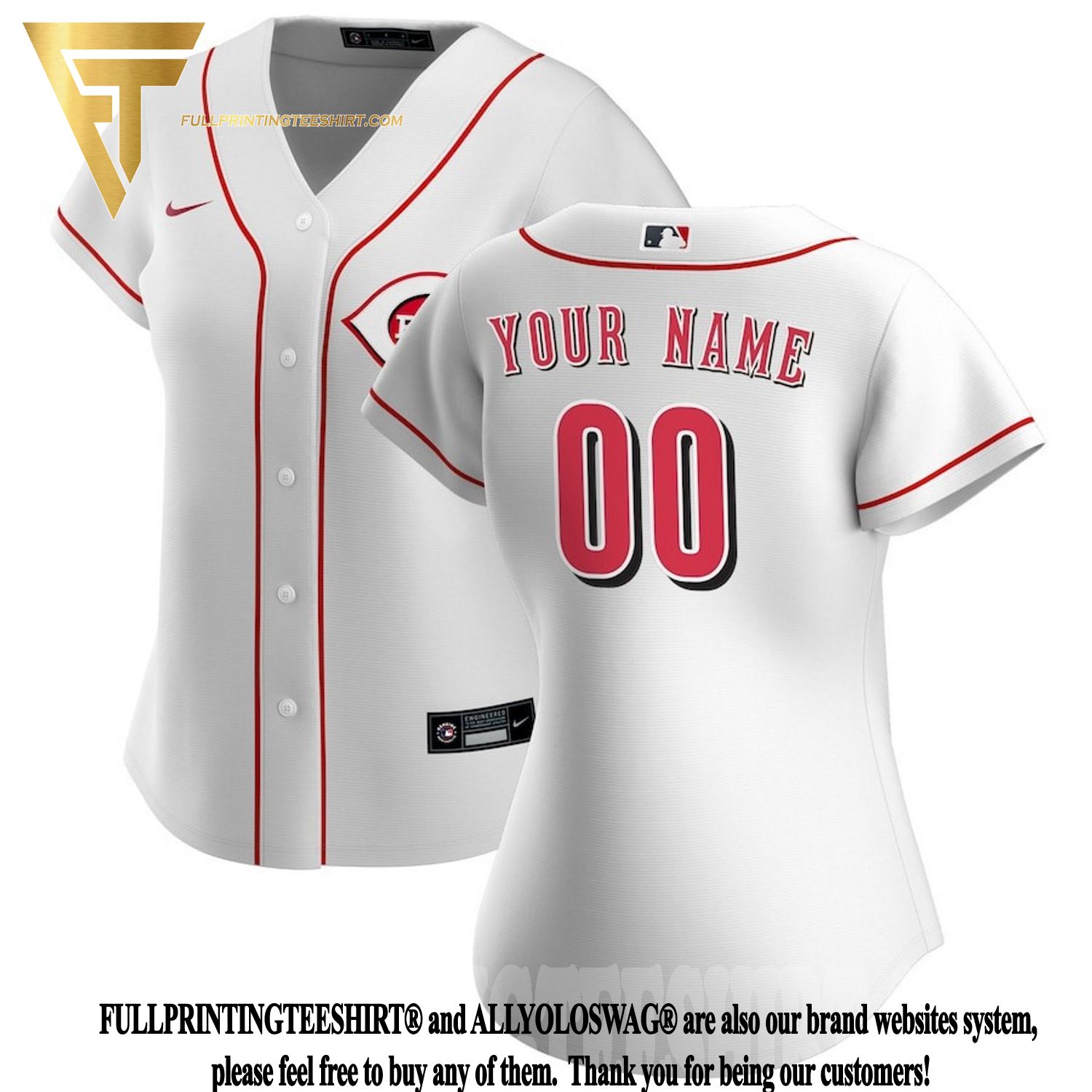 Top-selling Item] Cincinnati Reds Home Custom 3D Unisex Jersey - White