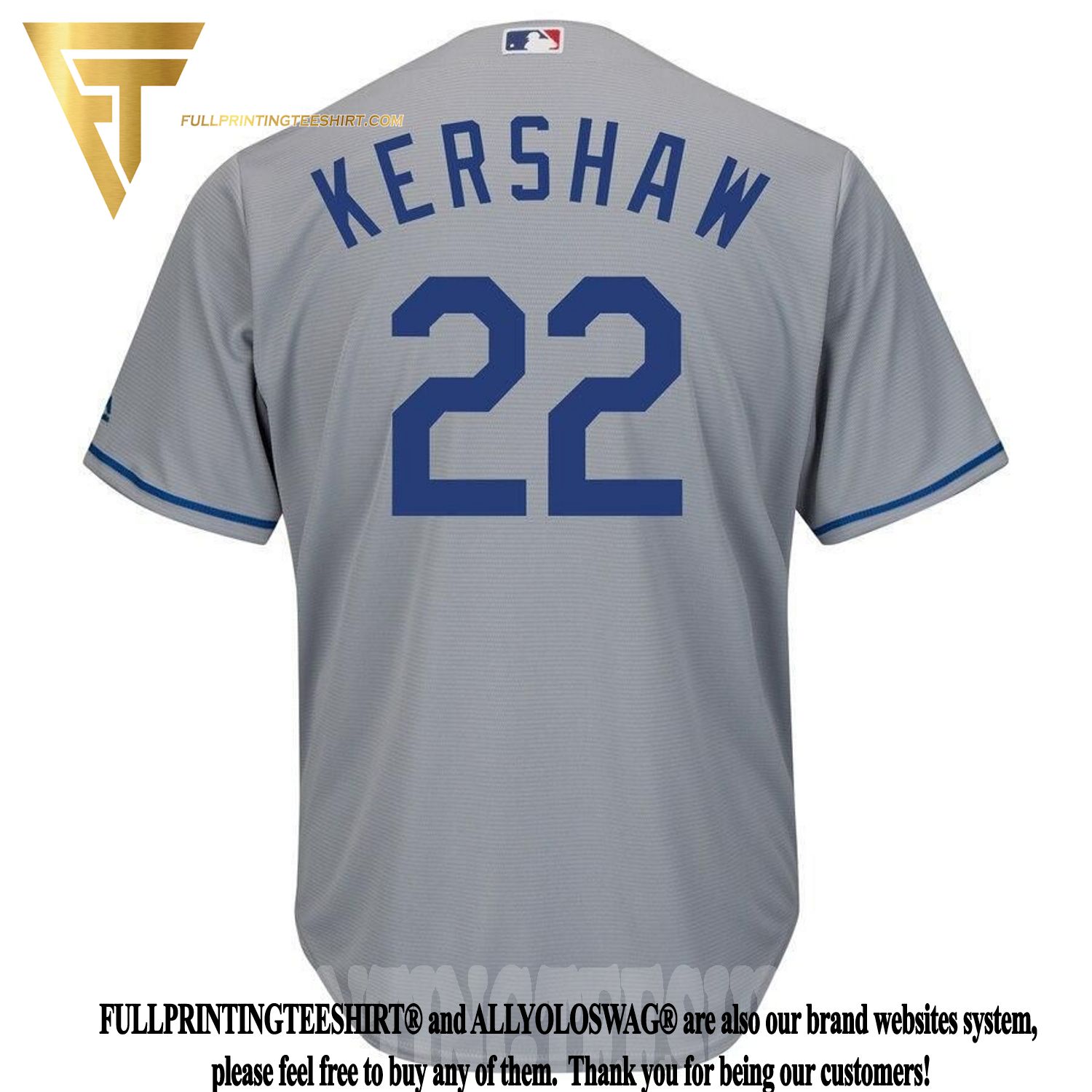 Top-selling Item] Clayton Kershaw Los Angeles Dodgers Cool Base Player 3D  Unisex Jersey - Gray