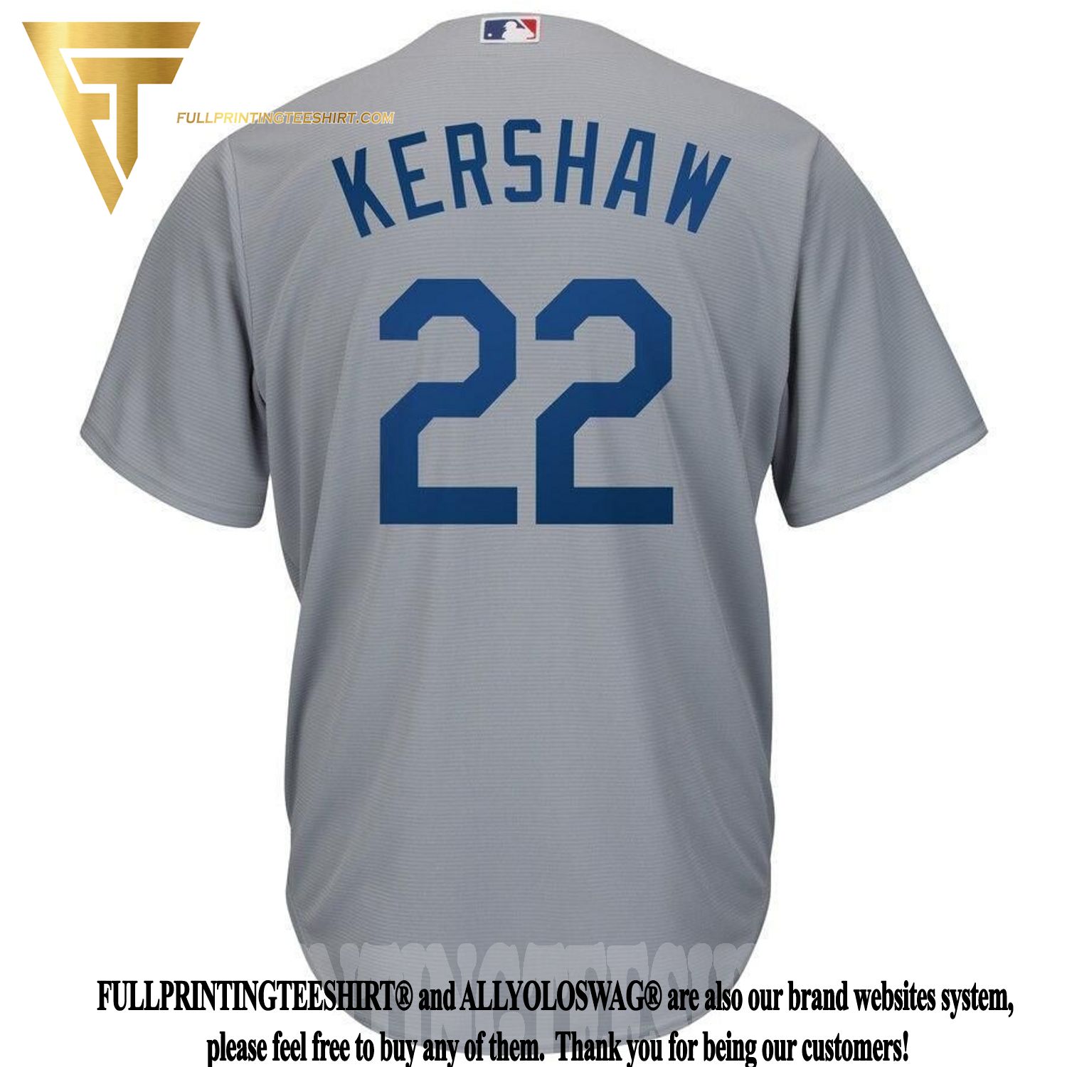 Los Angeles Dodgers Nike Road 2020 Replica Team Jersey - Gray - Large