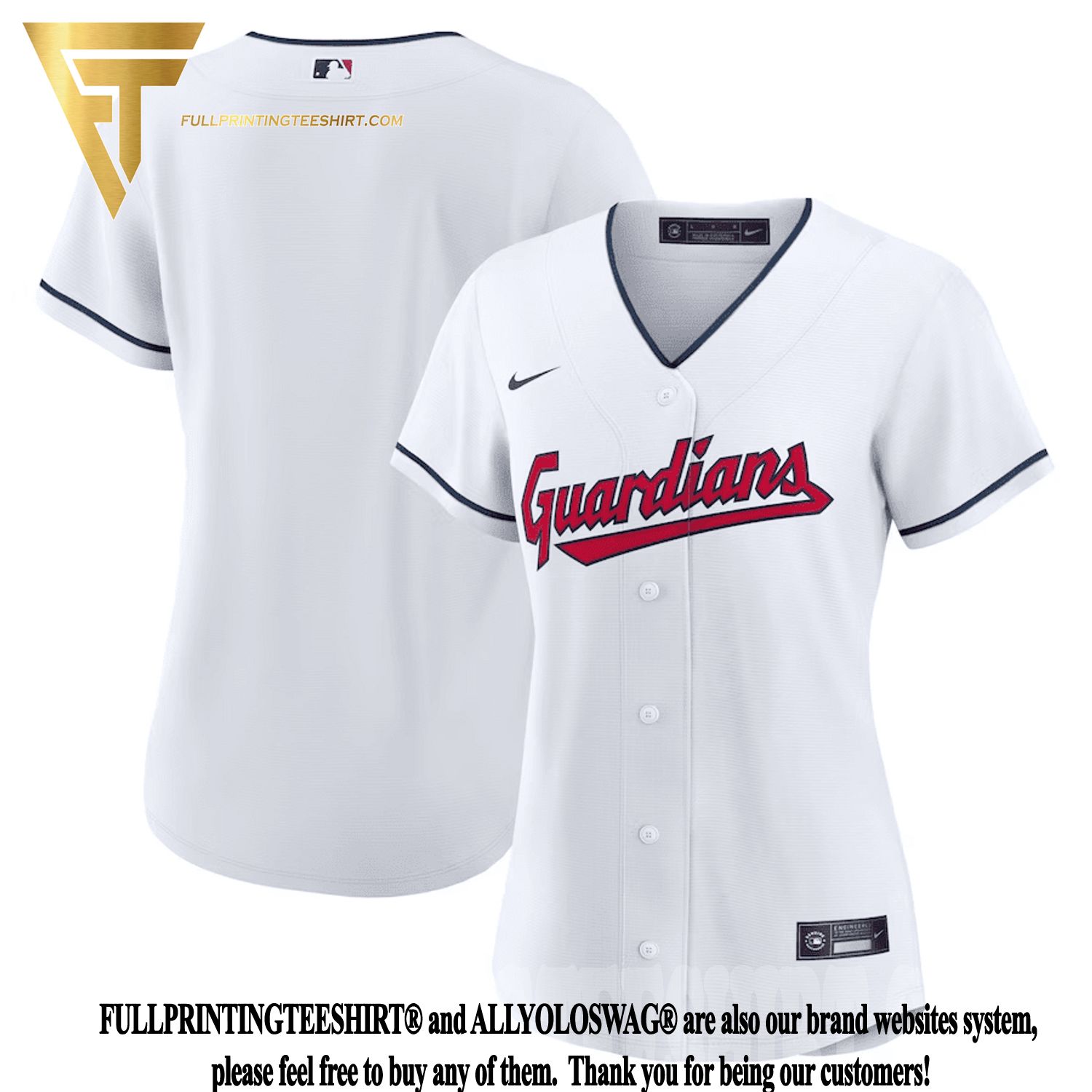 Top-selling Item] Cleveland Guardians Women Home 3D Unisex Jersey - White