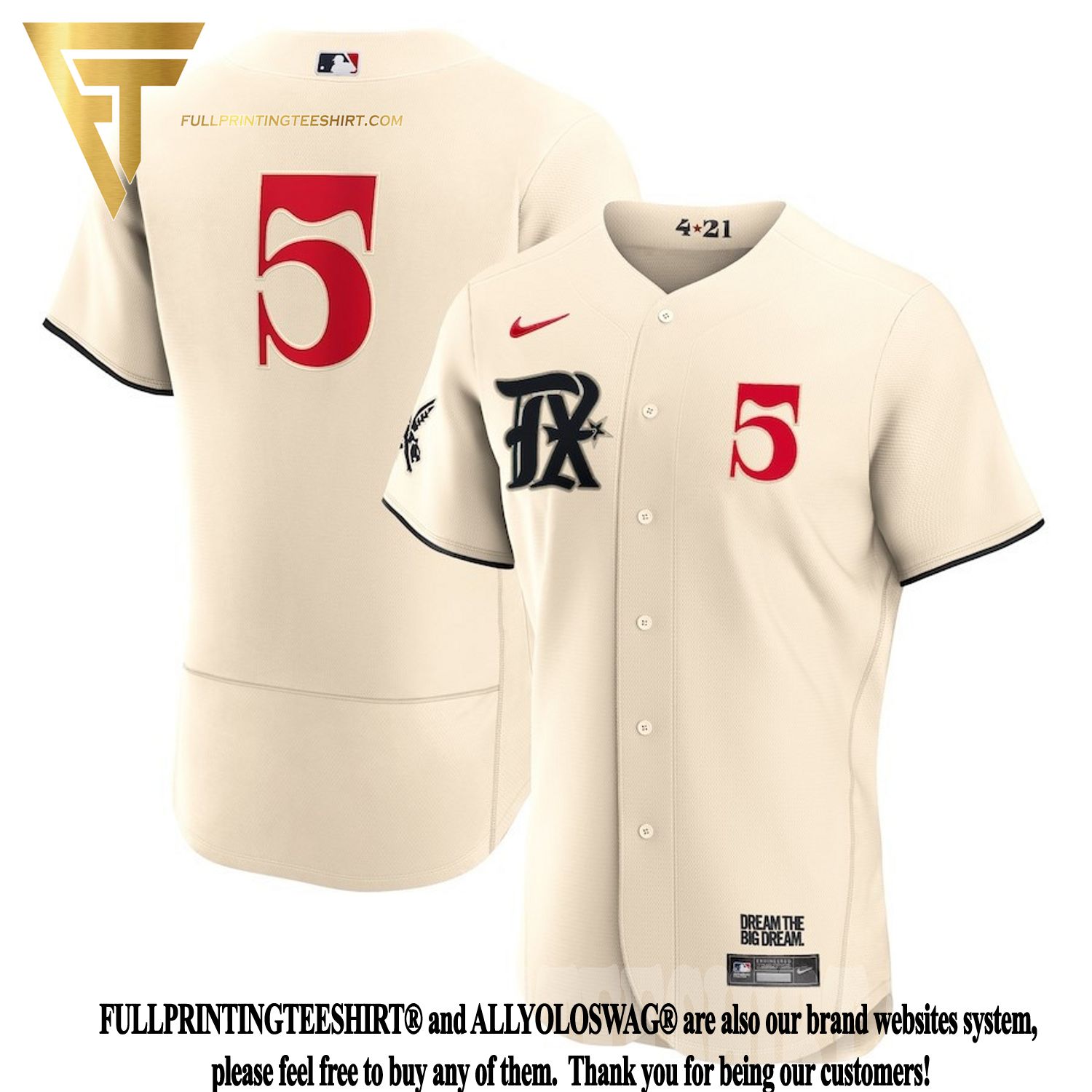 Top-selling Item] Chicago Cubs 2022-23 Field of Dreams Cream 3D Unisex  Jersey