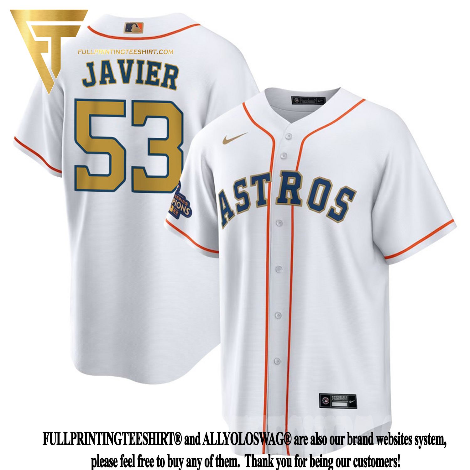 Houston Astros MLB 3D Baseball Jersey Shirt For Men Women Personalized