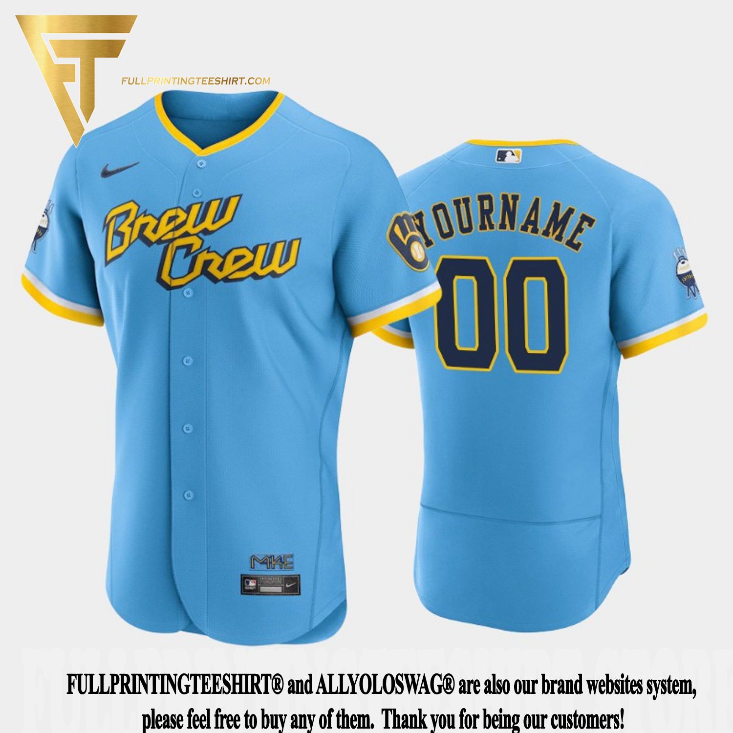 gold brewers jersey