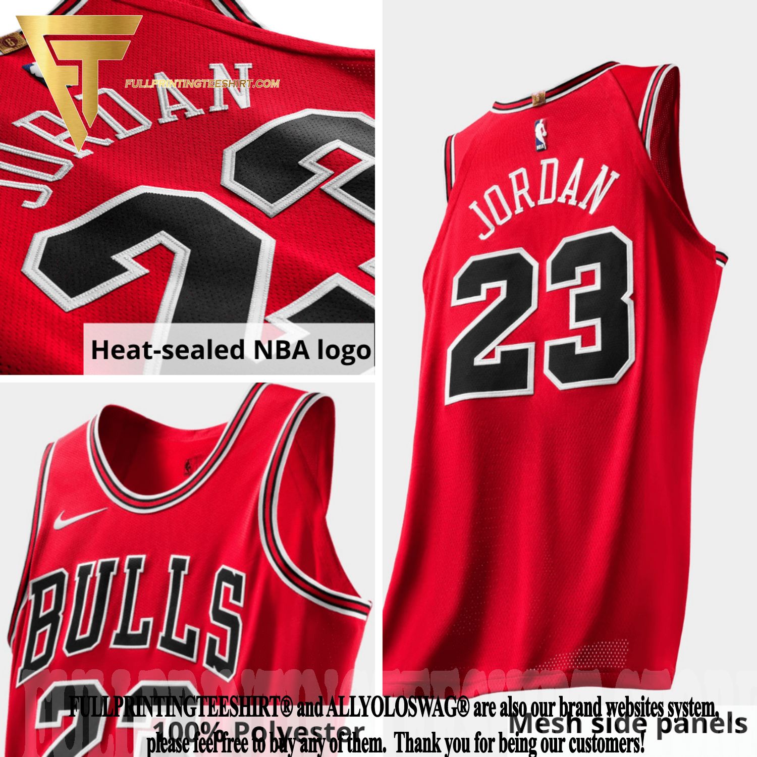 Chicago Bulls Nike Association Swingman Jersey - Custom - Unisex